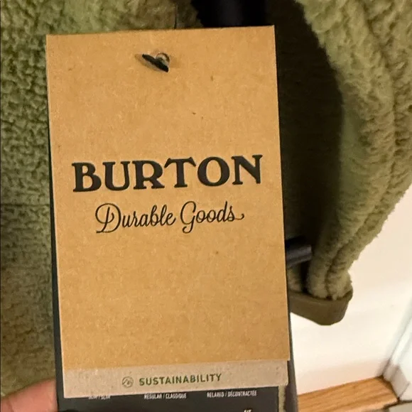 Burton martini Olive green medium women’s sherpa Jacket - Picture 4 of 9